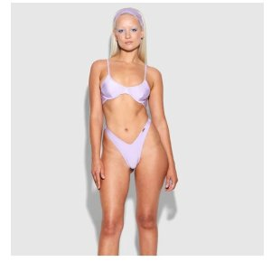 frederick's OF HOLLYWOOD Amala Underwire Scoop Swim Top