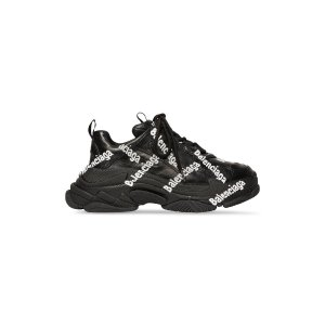 Balenciaga Women's Triple S Logotype Sneaker in Black