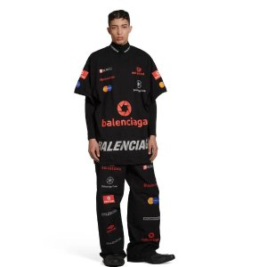 Balenciaga Top League T-shirt Oversized in Black