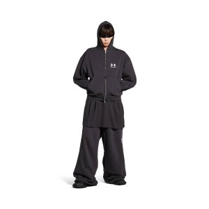 Balenciaga Under Armour® Zip-up Hoodie Regular Fit in Black/white