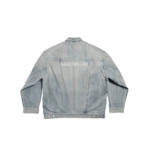 Balenciaga Mirror Balenciaga Oversized Jacket in Light Blue