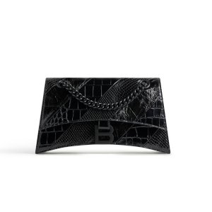 Balenciaga Women's Crush Small Chain Bag in Black