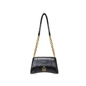 Balenciaga Women's Downtown Small Shoulder Bag With Chain in Black