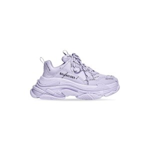 Balenciaga Women's Triple S Sneaker Allover Logo in Lilac