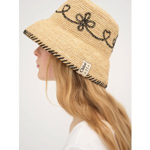 Chloe Embroidered straw hat