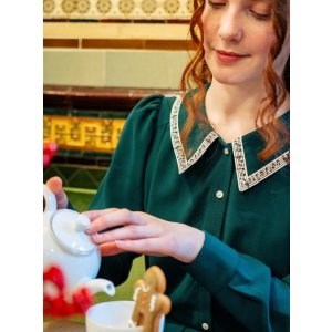 miss patina Harmony Blouse (Emerald Green)