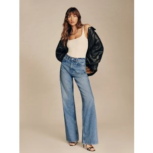 Reformation Cary High Rise Slouchy Wide Leg Jeans