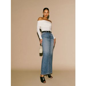 Reformation Daria Ultra High Rise Denim Maxi Skirt