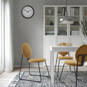 Ikea MANHULT Chair, black/Hakebo yellow-brown