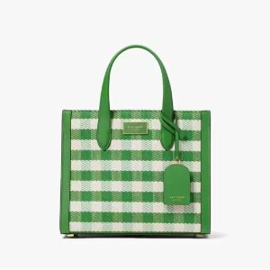 Kate Spade Manhattan Gingham Tweed Fabric Small Tote