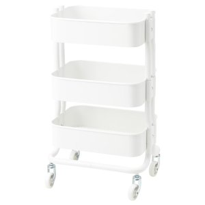 Ikea RASHULT Utility cart, white, 11x15x25 5/8 "