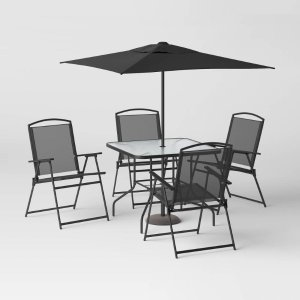 Room Essentials 6pc Patio Dining Set With Umbrella