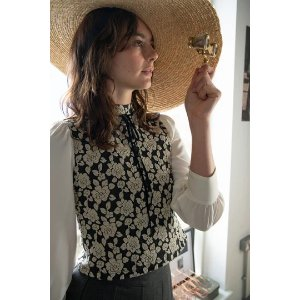 miss patina Edwardian Brocade Blouse
