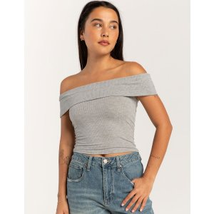 Foursquare RSQ Womens Off The Shoulder Top