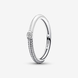 Pandora ME Pave & White Dual Ring