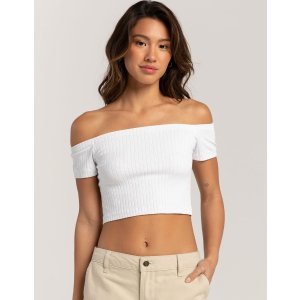 Foursquare RSQ Womens Seamless Off The Shoulder Top
