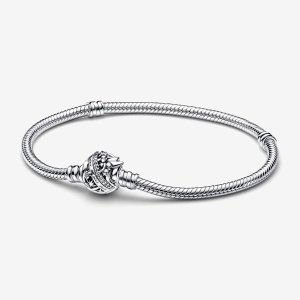 Pandora Disney Tinker Bell Clasp Moments Snake Chain Bracelet