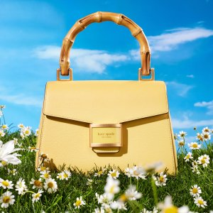 Kate Spade Katy Textured Leather Bamboo Medium Top-handle Bag