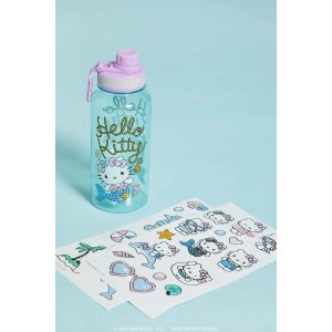 Hello Kitty Mermaid Water Bottle & Sticker Set