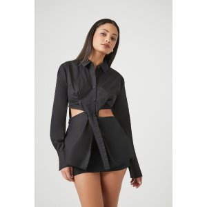 Cutout Long-Sleeve Shirt