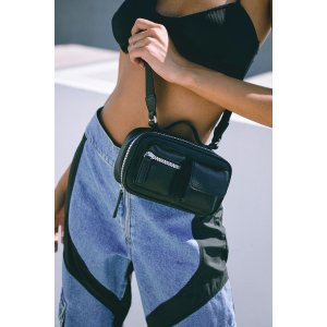 Pebbled Faux Leather Crossbody Bag