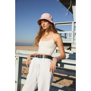 Ribbed Lace-Trim Cami