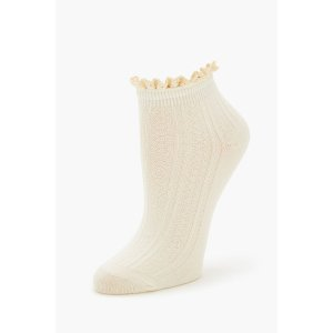 Ruffle-Trim Pointelle Ankle Socks
