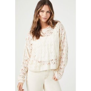 Open-Knit Boat Neck Sweater