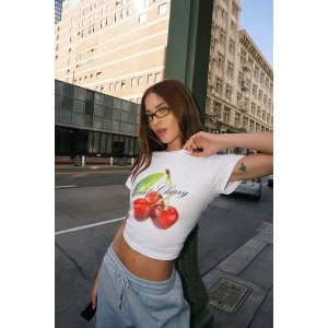 Sweet Cherry Graphic Baby Tee
