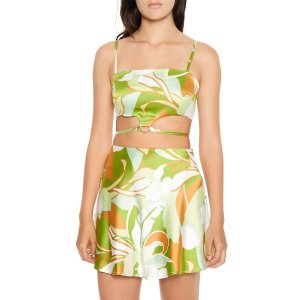 Tropical Floral Cutout Cami