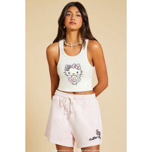 Cropped Hello Kitty Graphic Tank Top