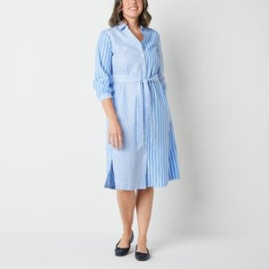 St. John's Bay Long Sleeve Shirt Dress