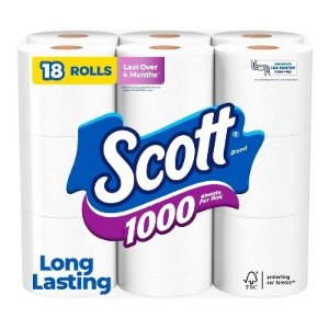 Scott 1000 Septic-Safe 1-Ply Toilet Paper