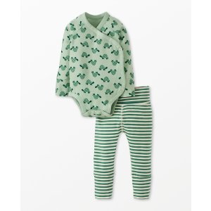 Hanna Andersson 2-Piece Baby Layette Print Wiggle Set in HannaSoft™