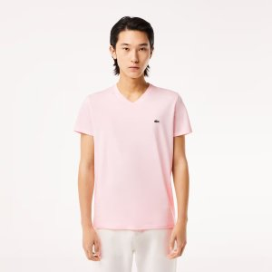 Lacoste V Neck Cotton Pima T-shirt