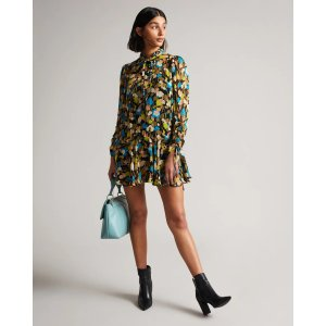 Ted Baker Hariiee Floral dropped-waist mini dress