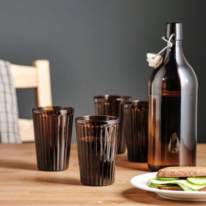 VARDAGEN Glass, brown, 10 oz