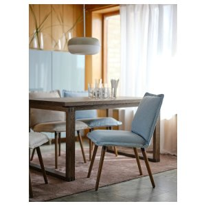 Ikea KLINTEN Chair, brown/Kilanda pale blue