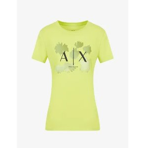 Armani Exchange Regular fit jersey cotton crew neck floral print t-shirt 