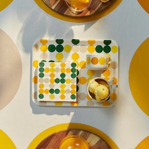 Ikea BROGGAN Tray, dot pattern multicolor, 15x11 "