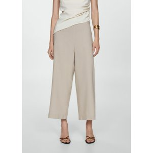 Mango Wideleg linen pants