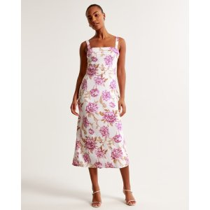 Abercrombie & Fitch Crepe Slip Midi Dress