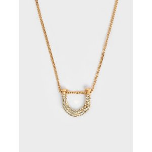 Charles & Keith Gabine Swarovski Crystal Necklace - Gold