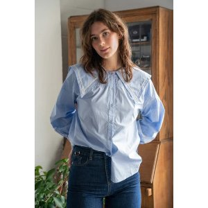 miss patina Sailor Sally Cotton Blouse (Blue)