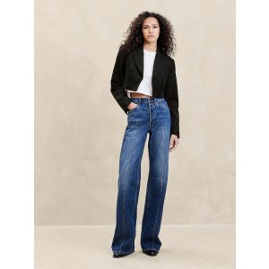Banana Republic Cara Cropped Tuxedo Jacket