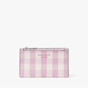 Kate Spade Morgan Gingham Field Small Slim Bifold Wallet