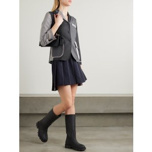 Thom Browne Canvas-trimmed patchwork wool blazer