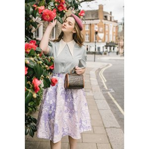 miss patina Purple Ripple Skirt (Lilac)
