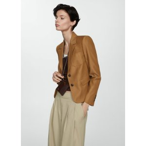 Mango Cotton lyocell jacket