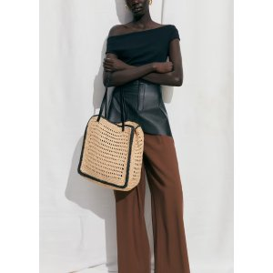 Mango Natural fibre shopper bag